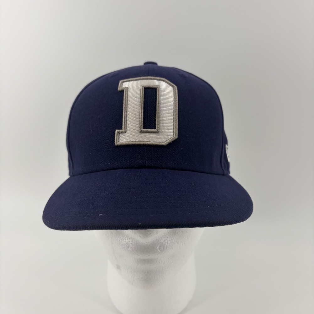Dallas Cowboys New Era Big D Logo Blue 59FIFTY Fitted Hat Size 7 1/4 Sample - Picture 2 of 8